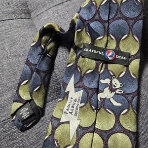 Grateful Dead Family Album Second Set Blue Green Silk Tie Necktie